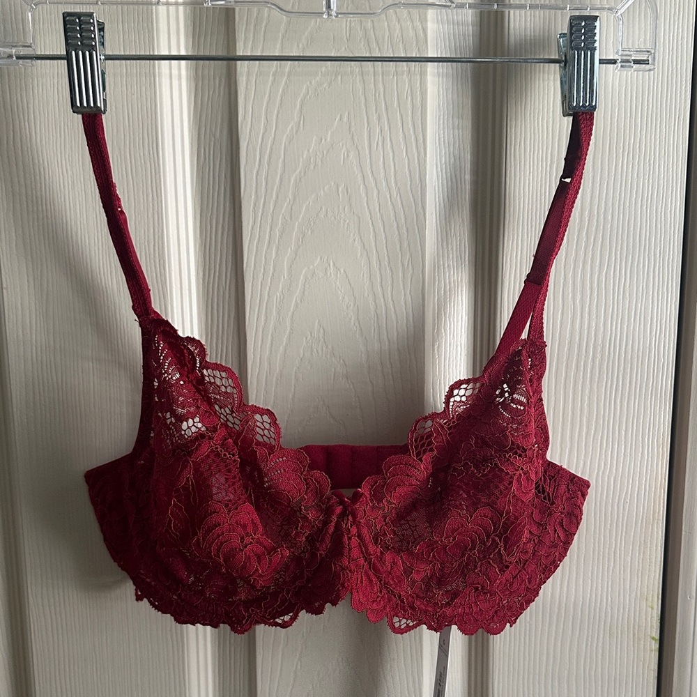 Adore Me Burgundy Lace Bra